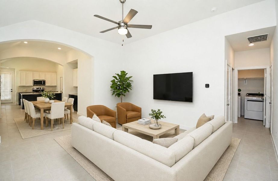 Generous wall and floor dimensions also account for side rooms, and a convenient utility space, right. Virtually Staged. Generous wall and floor dimensions also account for side rooms, and a convenient utility space, right. Virtually Staged.