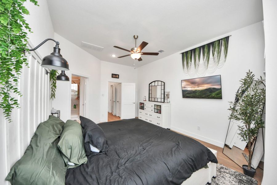 Furnished interior view inside a new home in Meridiana Courtyard Collection, Manvel (Image 13).