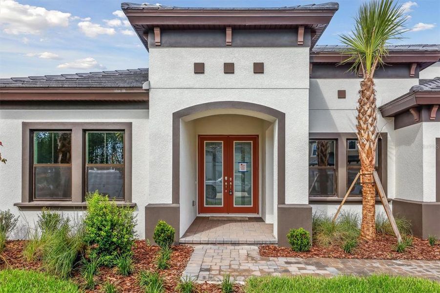 Exterior details and patio area of a home in Two Rivers, Zephyrhills (Image 27).