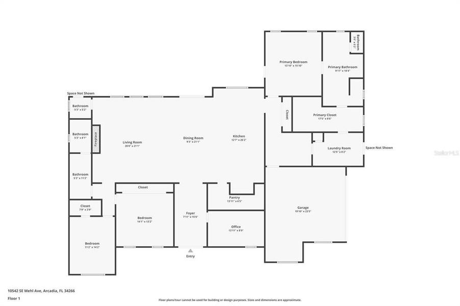 2D floor plan layout of this home in , Arcadia, FL (Image 3).