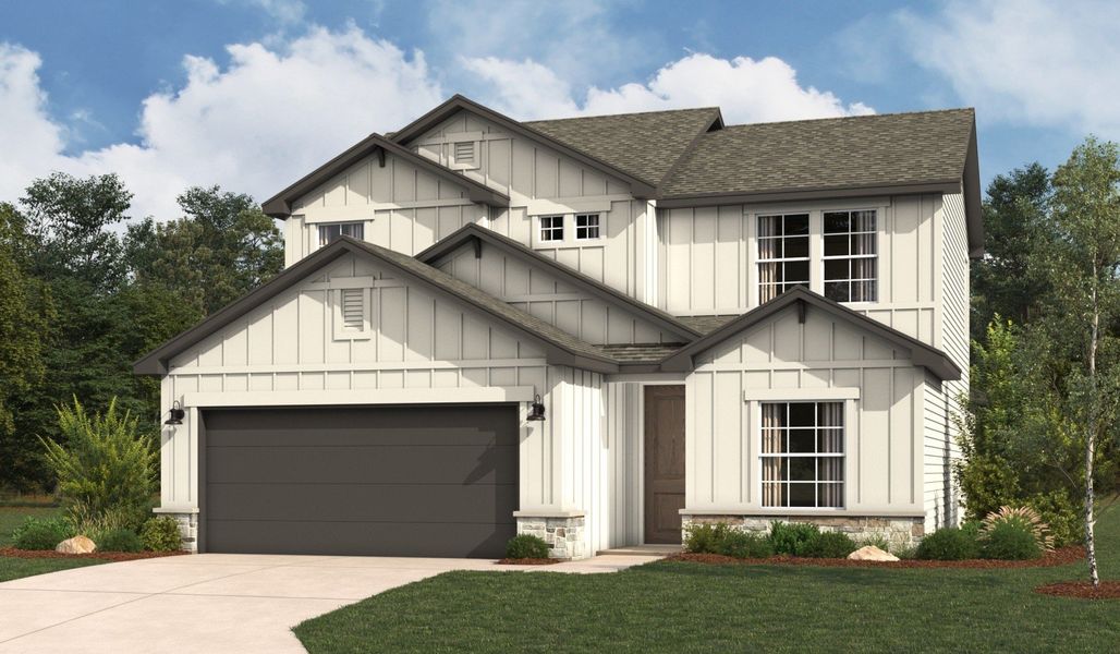 Representative exterior photo of a completed home built from the Alto by Hakes Brothers in Hunters Ranch, San Antonio, TX (Image 16).
