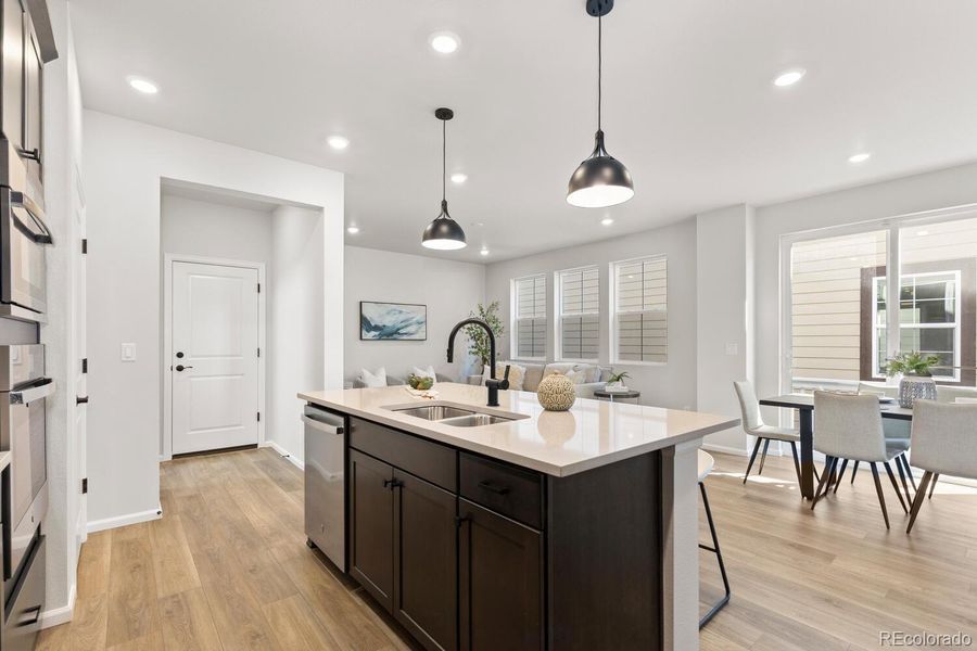 Furnished interior view inside a new home in The Villas Collection at Sterling Ranch, Littleton (Image 10).