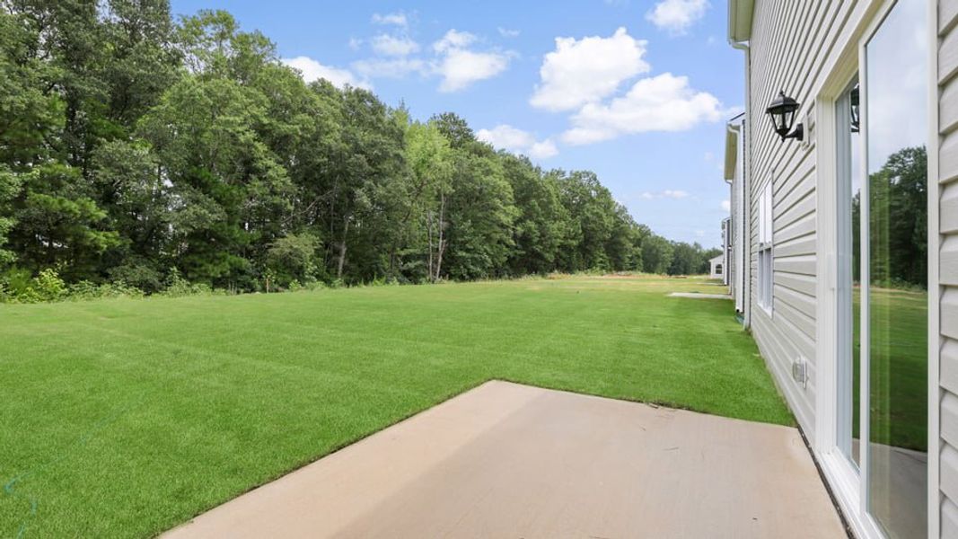 Exterior details and patio area of a home in Durbin Meadows, Fountain Inn (Image 23).