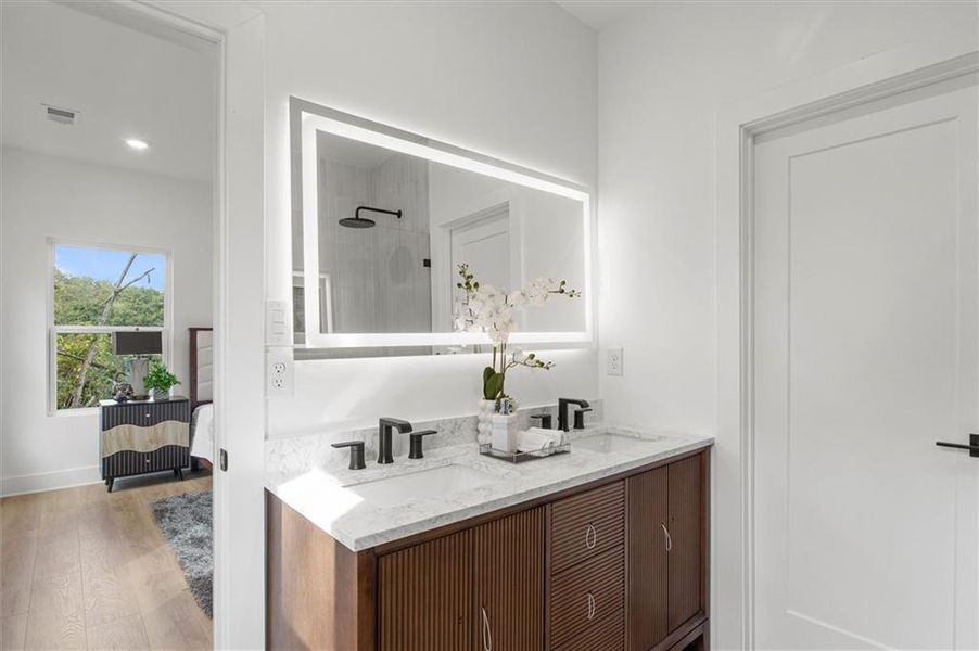 Furnished interior view inside a new home in , Atlanta (Image 35). Furnished interior view inside a new home in , Atlanta (Image 35).