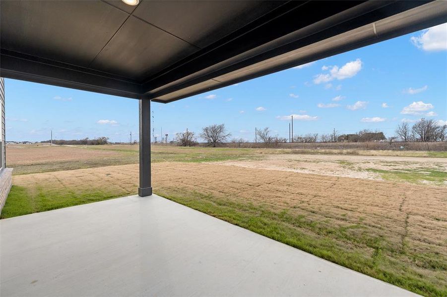 View of patio / terrace with a rural view
