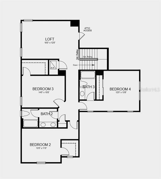 2D floor plan layout of this home in Timber Ridge, Plant City, FL (Image 3).