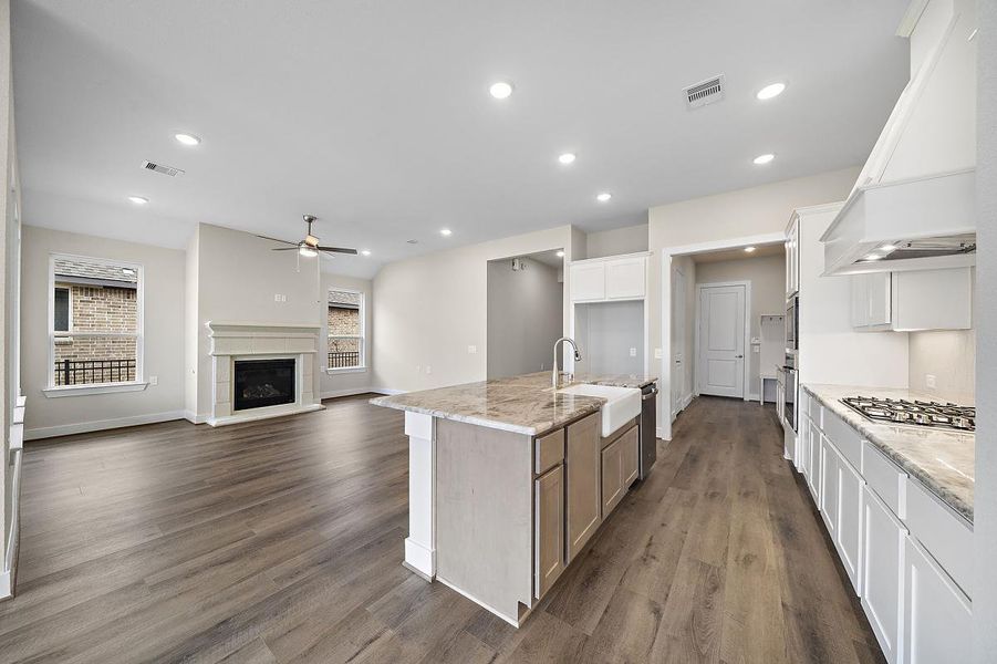 Representative furnished interior of a home built from the Sunflower by Caldwell Homes in The Highlands, Porter (Image 15). Representative furnished interior of a home built from the Sunflower by Caldwell Homes in The Highlands, Porter (Image 15).