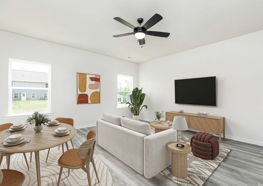Representative furnished interior of a home built from the Charleston by LGI Homes in Lake Preserve at Jackson Trail, Hoschton (Image 3).