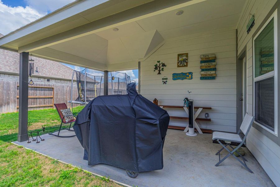 Exterior details and patio area of a home in , Waller (Image 3).