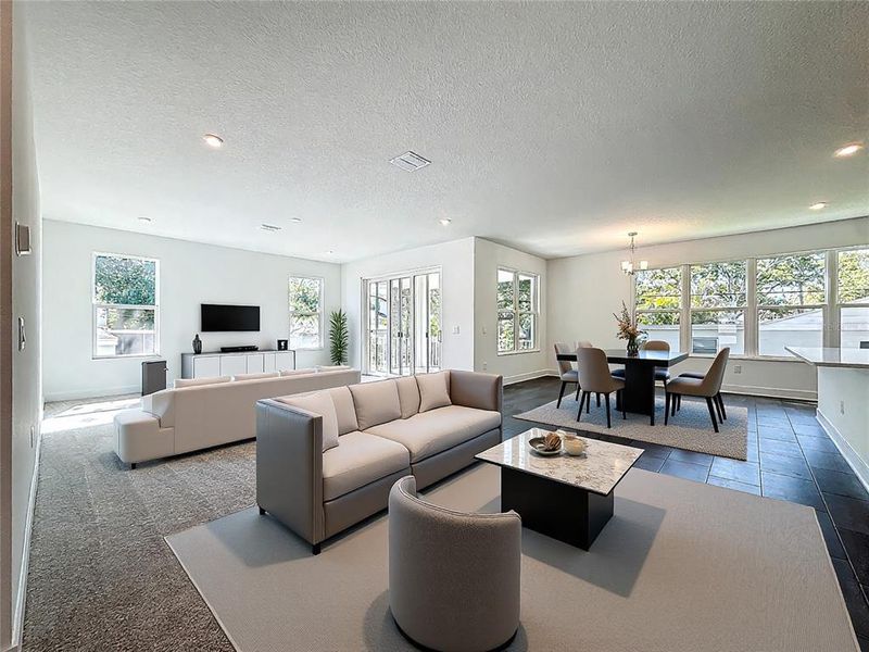 Furnished interior view inside a new home in , Tampa (Image 16). Furnished interior view inside a new home in , Tampa (Image 16).