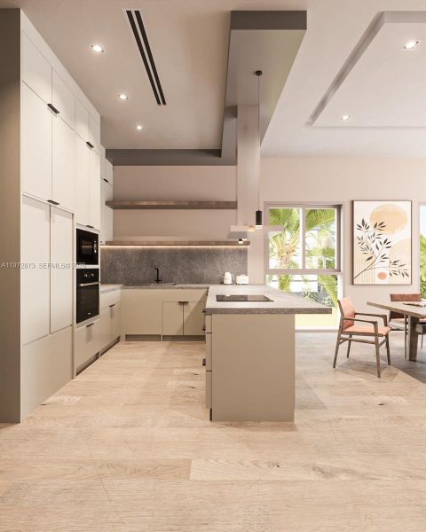 Furnished interior view inside a new home in , Miami (Image 9).