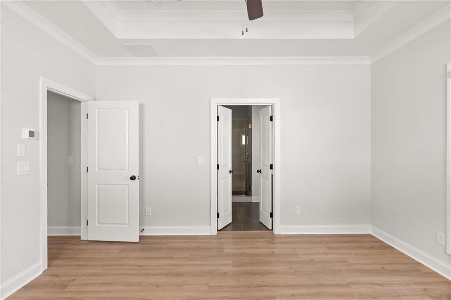 Offering a luxurious en-suite bathroom with a walk-in shower that promises a spa-like experience. Photo of previously built Grayton floorplan.