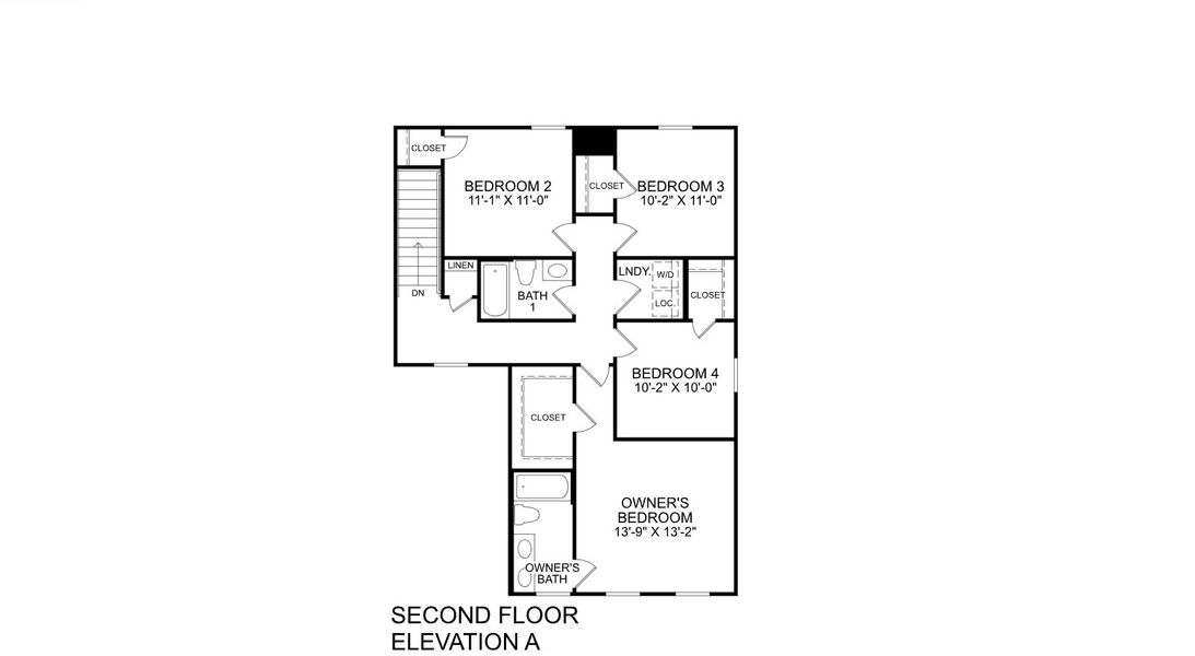 2D floor plan layout for the Iris by Ryan Homes in Aspen Meadows, Hampton, GA (Image 1). 2D floor plan layout for the Iris by Ryan Homes in Aspen Meadows, Hampton, GA (Image 1).
