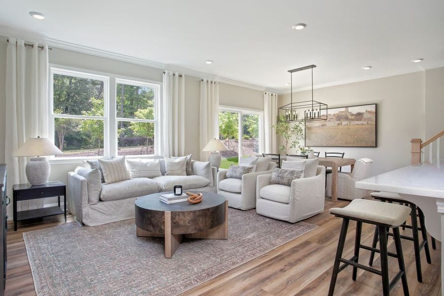 Furnished interior in a model home at Brooks Mill - Reserve Series in Durham (Image 9). Furnished interior in a model home at Brooks Mill - Reserve Series in Durham (Image 9).