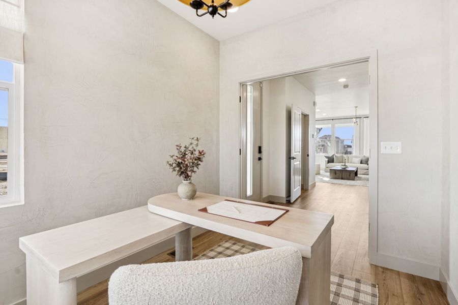 Furnished interior view inside a new home in Trailside, Timnath (Image 47).