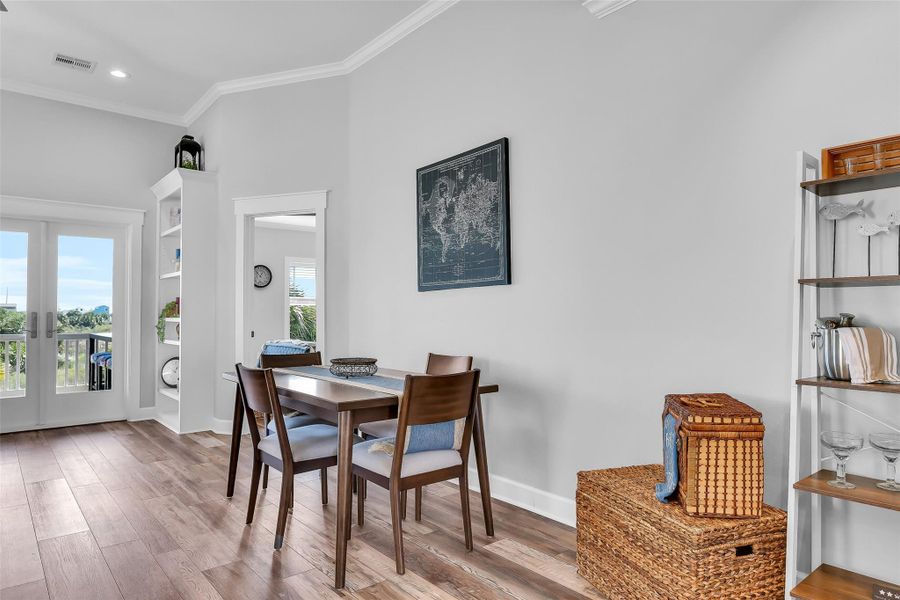 View of dining area looking towards primary suite