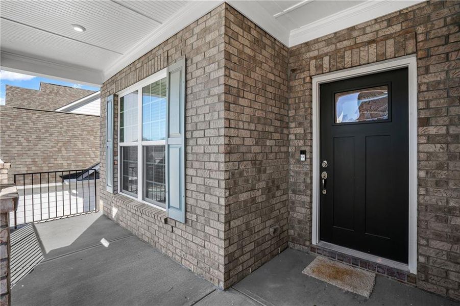 Exterior details and patio area of a home in Sierra Creek, Hoschton (Image 33).