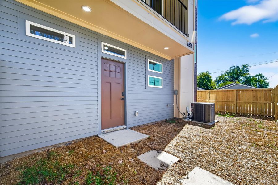 Exterior details and patio area of a home in , Houston (Image 4). Exterior details and patio area of a home in , Houston (Image 4).