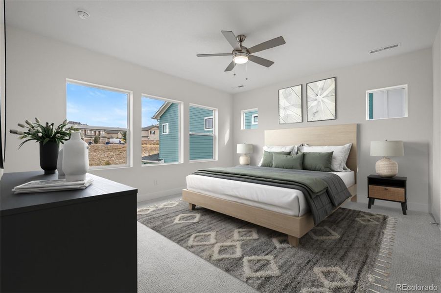 Furnished interior view inside a new home in Cloverleaf – Mountainview Collection, Monument (Image 8).