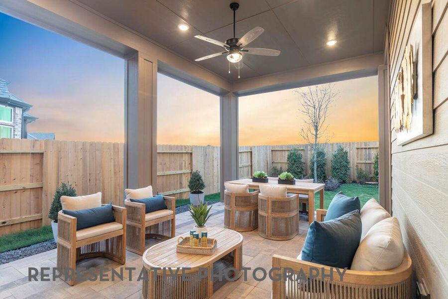 Exterior details and patio area of a home in Jordan Ranch, Fulshear (Image 2).