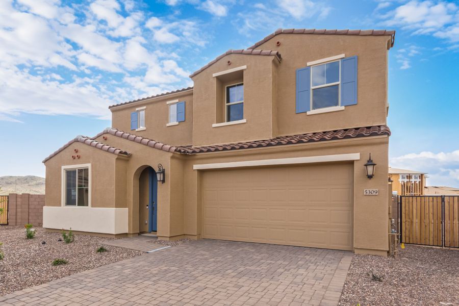 Representative exterior photo of a completed home built from the Turquoise by Taylor Morrison in Tierra Montana Encore Collection, Laveen, AZ (Image 50).