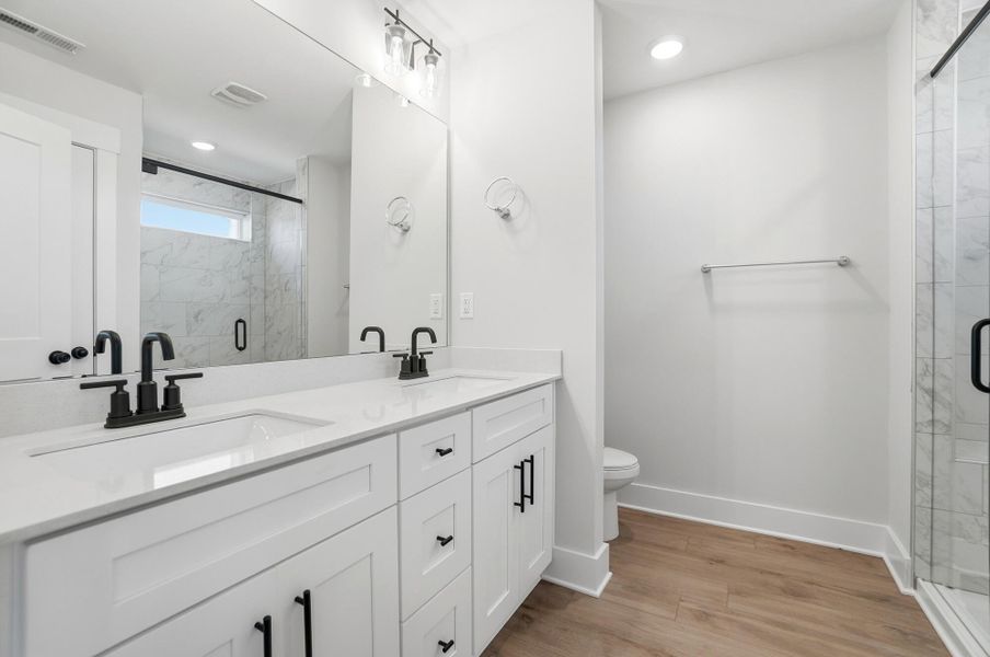 Furnished interior view inside a new home in Blythe Mill Townhomes, Waxhaw (Image 15).