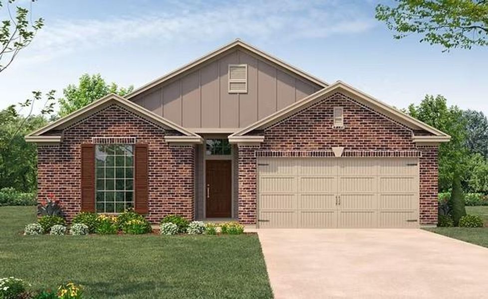 Front exterior of a new home in , Bay City, TX, highlighting curb appeal (Image 1). Front exterior of a new home in , Bay City, TX, highlighting curb appeal (Image 1).