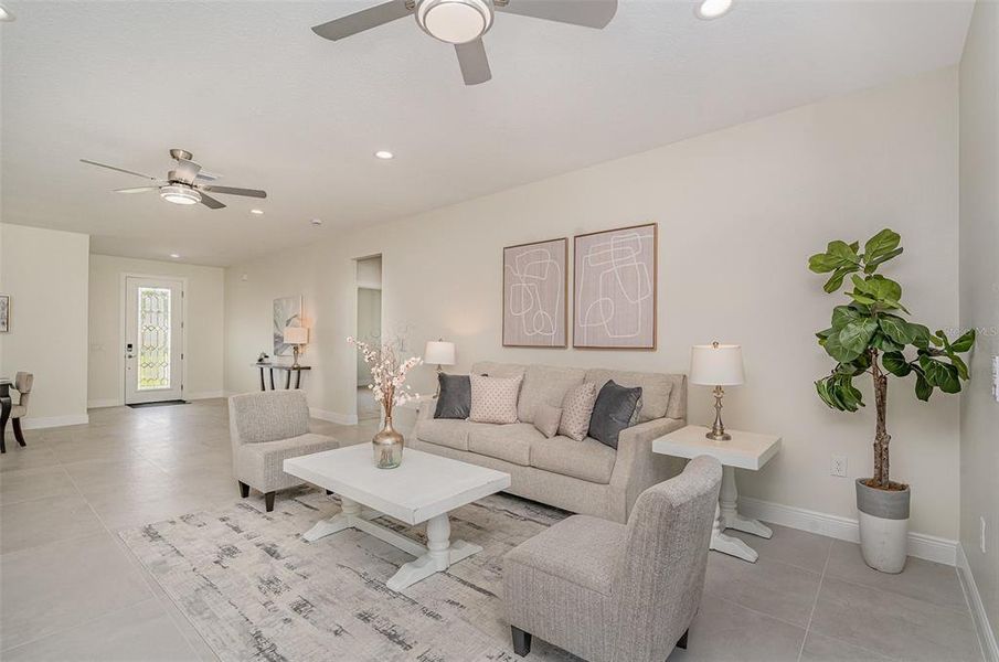 Furnished interior view inside a new home in , Palm Bay (Image 17). Furnished interior view inside a new home in , Palm Bay (Image 17).