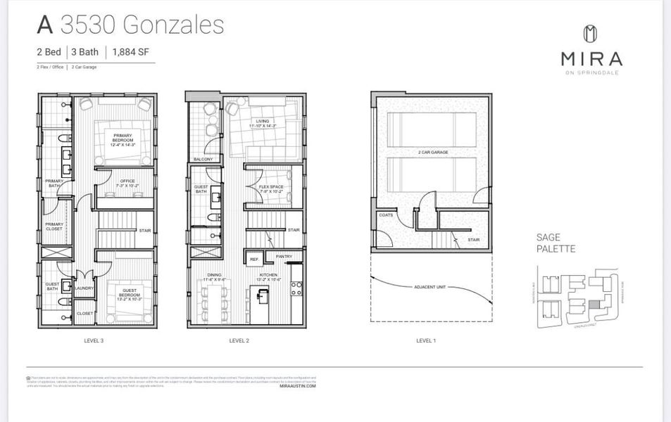 Explore this thoughtfully designed floor plan featuring three distinct levels for optimal living.