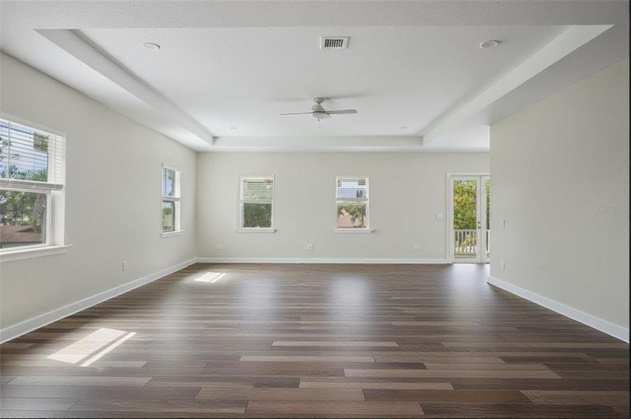 LARGE LIVING AREA WITH TRAY CEILING