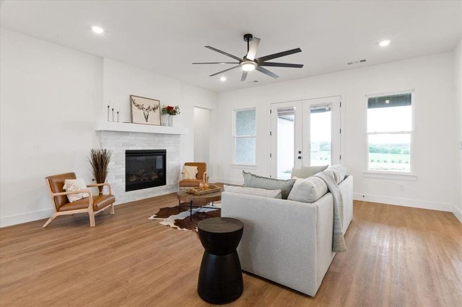 Furnished interior view inside a new home in , Justin (Image 6).