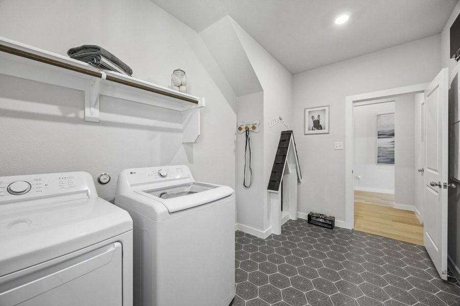 Furnished interior view inside a new home in Mercer Meadows, Royse City (Image 24).