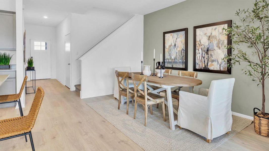 Furnished interior view inside a new home in Trails at Wildhorse, Austin (Image 6). Furnished interior view inside a new home in Trails at Wildhorse, Austin (Image 6).