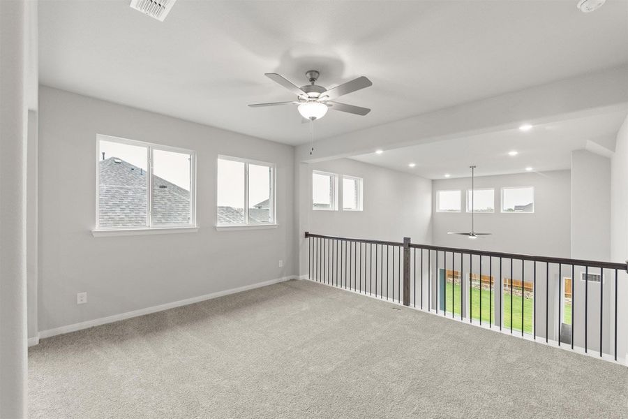 Spacious, unfurnished interior of a new home in The Reserve at Spiritas Ranch, Little Elm (Image 22). Spacious, unfurnished interior of a new home in The Reserve at Spiritas Ranch, Little Elm (Image 22).