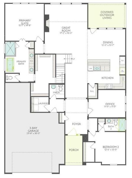 2D floor plan layout of this home in Pecan Ridge, Fulshear, TX (Image 3). 2D floor plan layout of this home in Pecan Ridge, Fulshear, TX (Image 3).