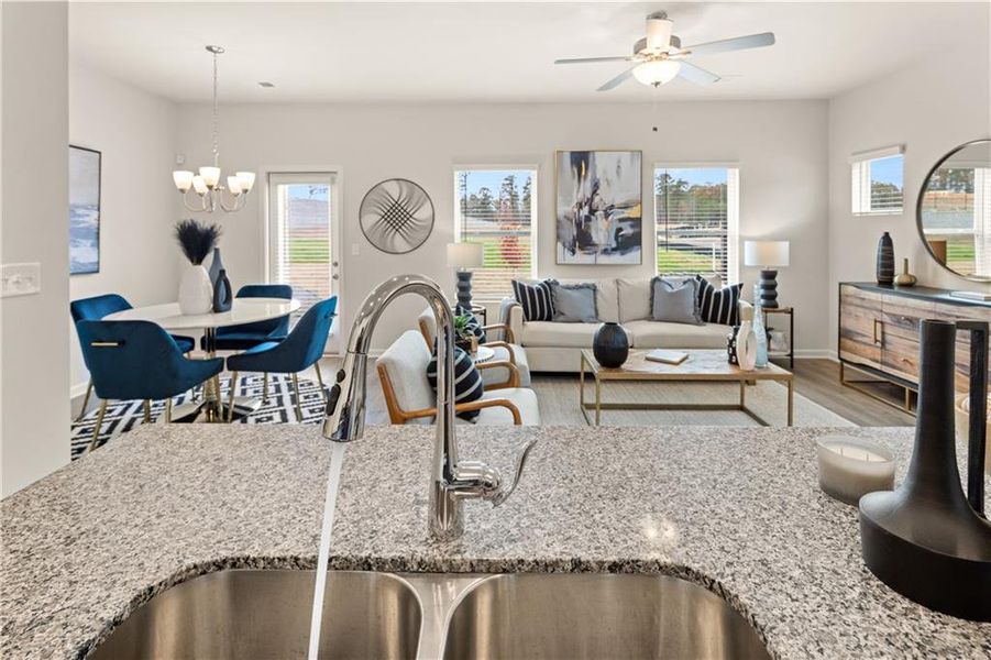 Furnished interior view inside a new home in Sandtown Falls, Atlanta (Image 15). Furnished interior view inside a new home in Sandtown Falls, Atlanta (Image 15).