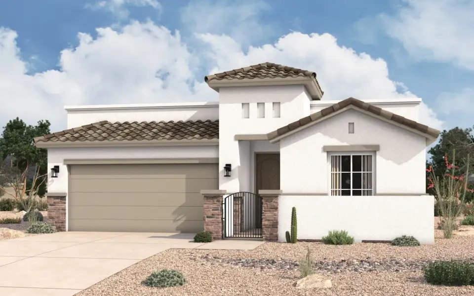 Representative exterior photo of a completed home built from the Tularosa by Hakes Brothers in Verdancia, El Paso, TX (Image 20).