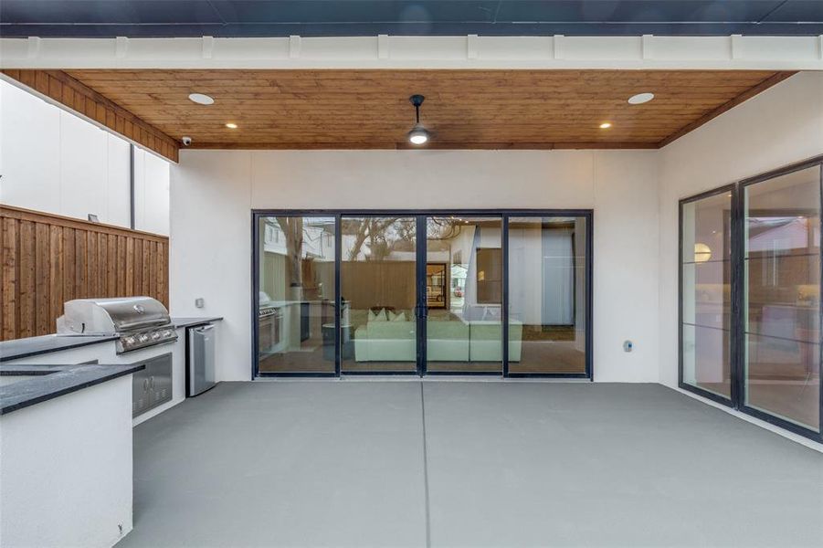 Exterior details and patio area of a home in , Dallas (Image 4). Exterior details and patio area of a home in , Dallas (Image 4).