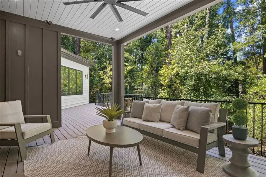 Exterior details and patio area of a home in , Atlanta (Image 4). Exterior details and patio area of a home in , Atlanta (Image 4).