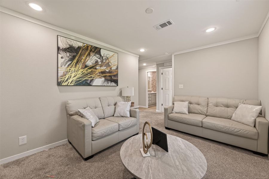 Furnished interior view inside a new home in , Cleveland (Image 10).