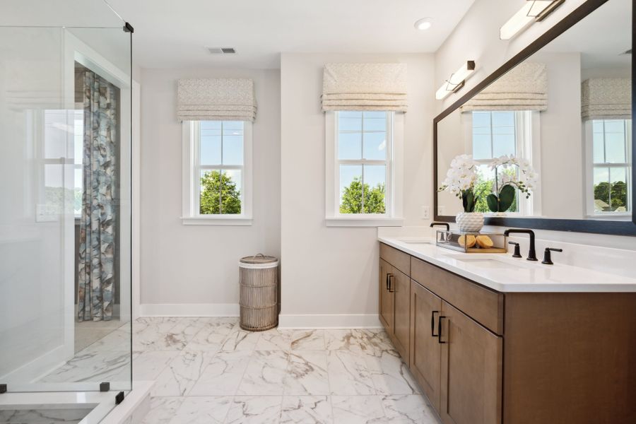 Representative furnished interior of a home built from the Torrence by Tri Pointe Homes in Seven Oaks, Belmont (Image 38).