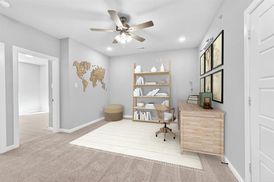 Furnished interior view inside a new home in Hillside at Las Colinas, Irving (Image 25).