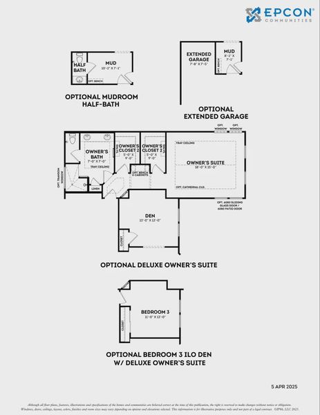 2D floor plan layout for the Promenade by Epcon Communities in The Courtyards at Stewarts Creek, Smyrna, TN (Image 6).