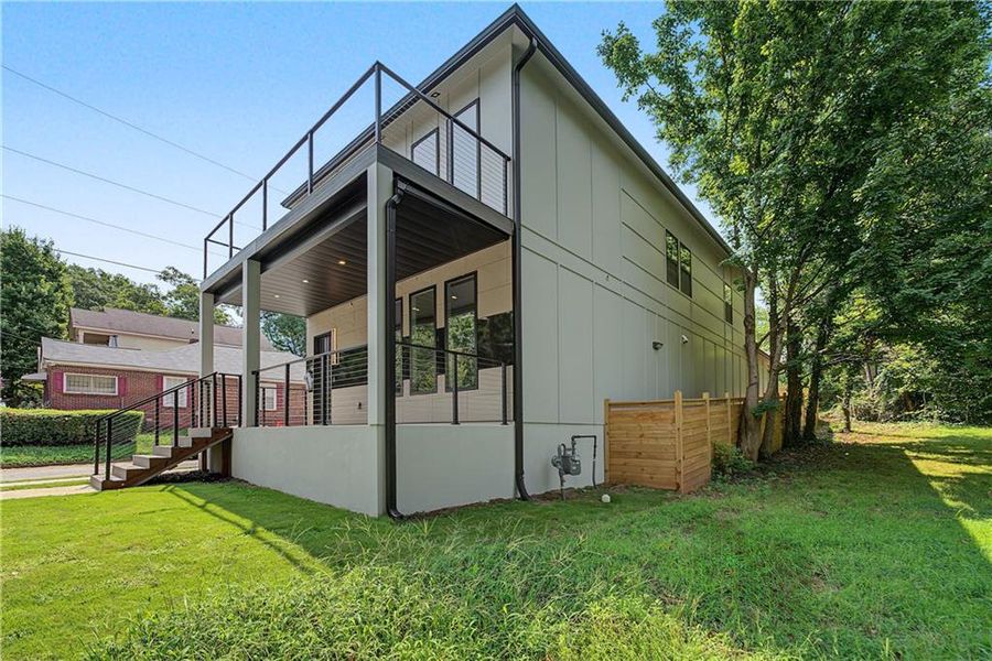 Exterior details and patio area of a home in , Atlanta (Image 20).