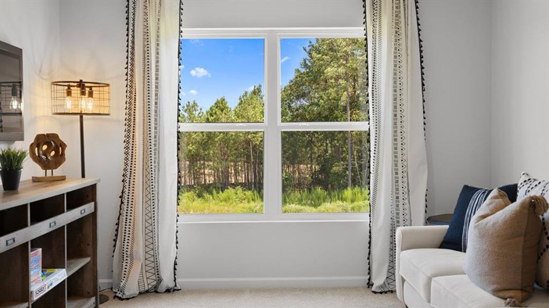 Furnished interior view inside a new home in Oaks at Cedar Grove, Fairburn (Image 30).