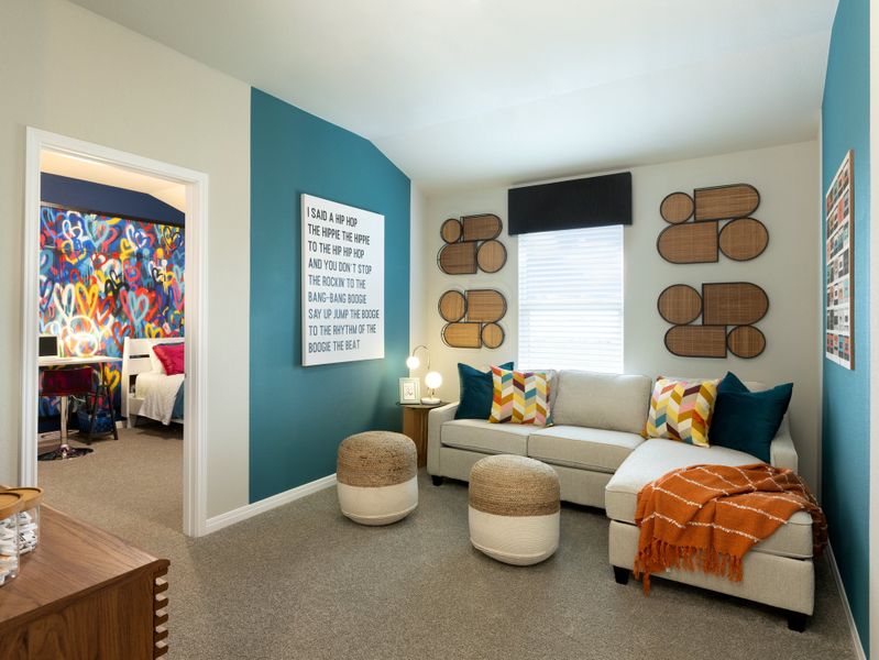 Furnished interior view inside a new home in Lexington Parke, Del Valle (Image 10).