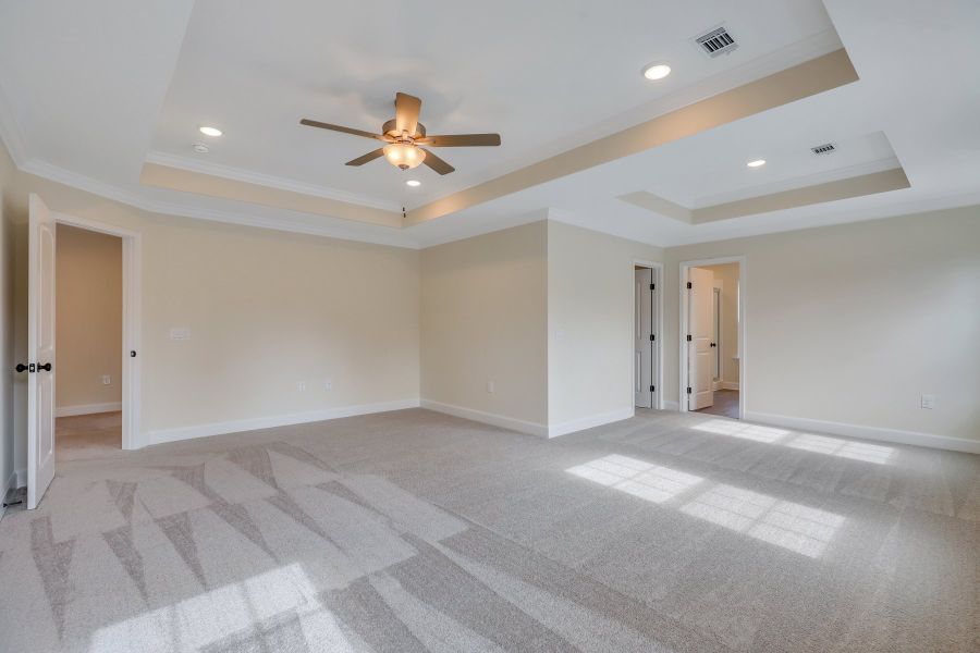 Owners bedroom with optional tray ceiling Owners bedroom with optional tray ceiling
