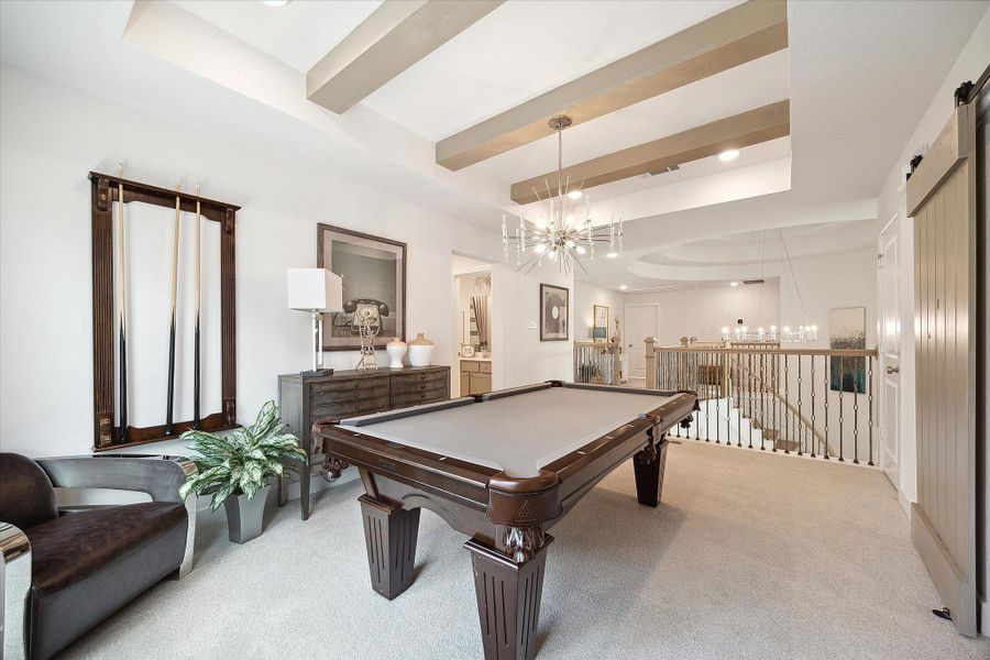 Representative furnished interior of a home built from the The Carter Z by Westin Homes in The Woodlands Hills – 65', Willis (Image 16).