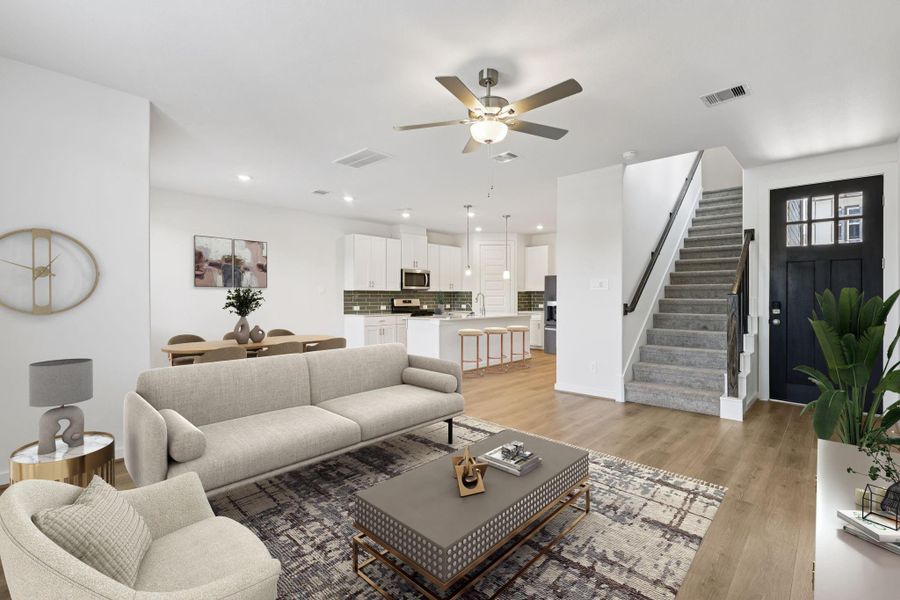 Furnished interior view inside a new home in Spring Brook Village - City Series, Houston (Image 5).
