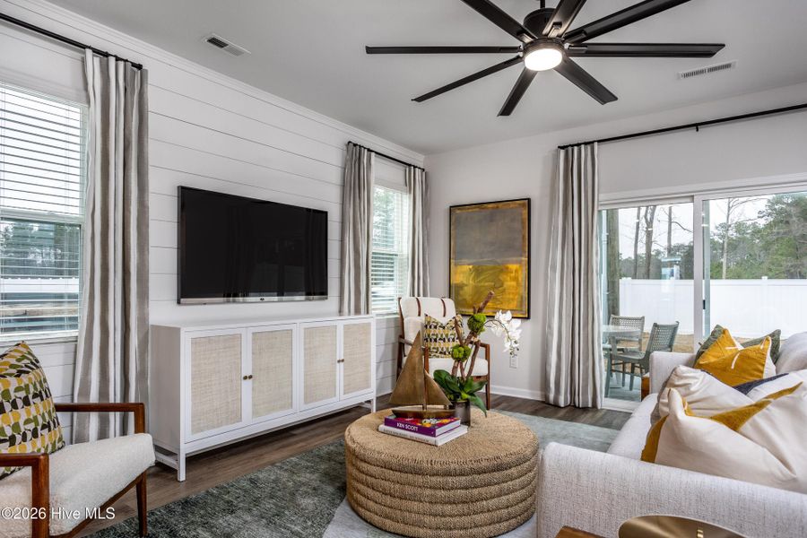 Furnished interior view inside a new home in Coastal Haven Townes, Leland (Image 14).